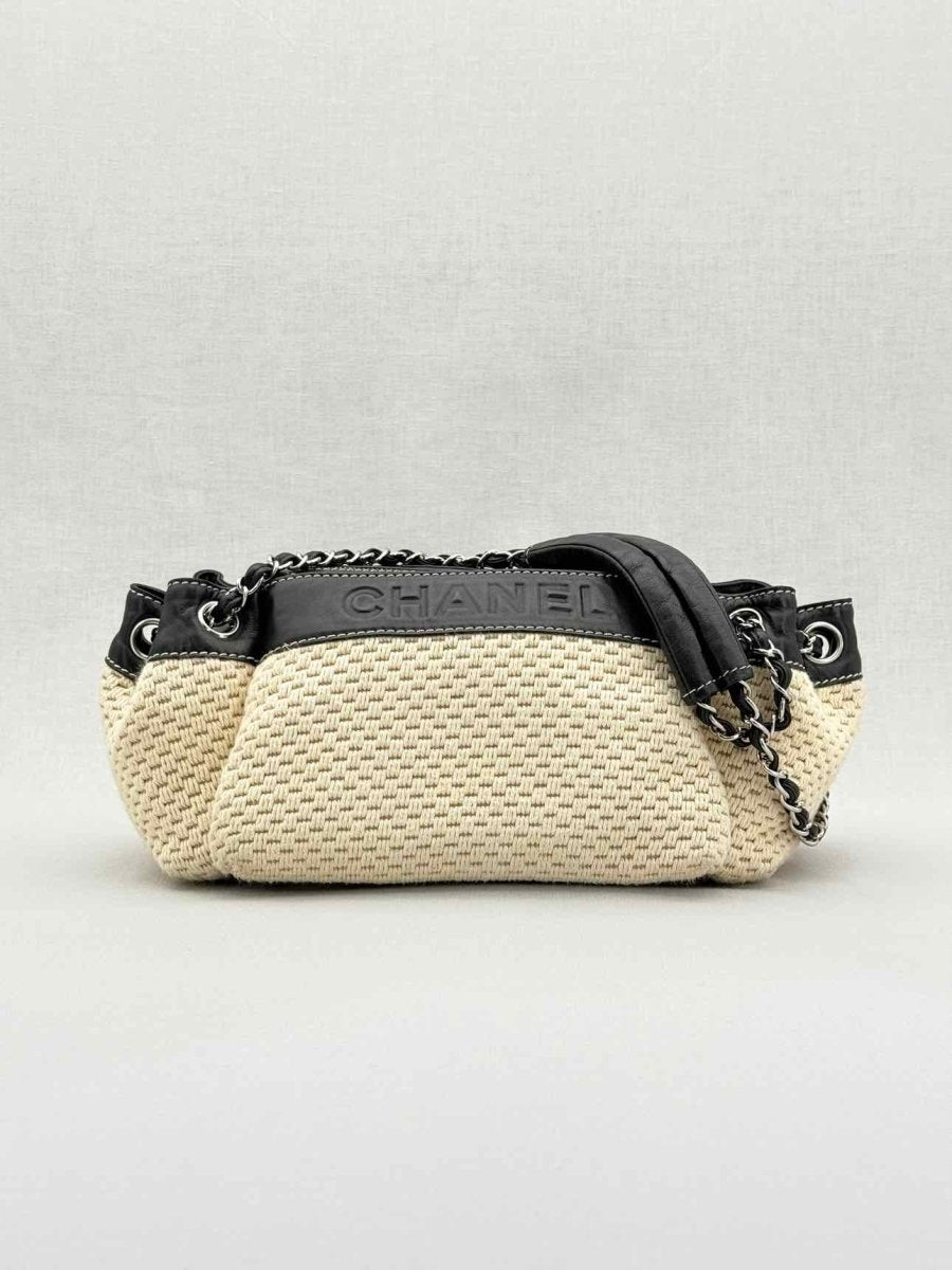 CHANEL Beige & Black Shoulder Bag