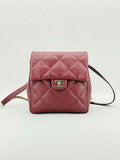 CHANEL Burgundy Quilted Backpack