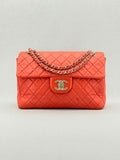 CHANEL Business Orange Quilted Shoulder Bag