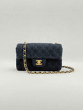 CHANEL Classic Flap Denim Quilted Shoulder Bag