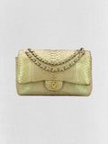 CHANEL Classic Metallic Beige Shoulder Bag