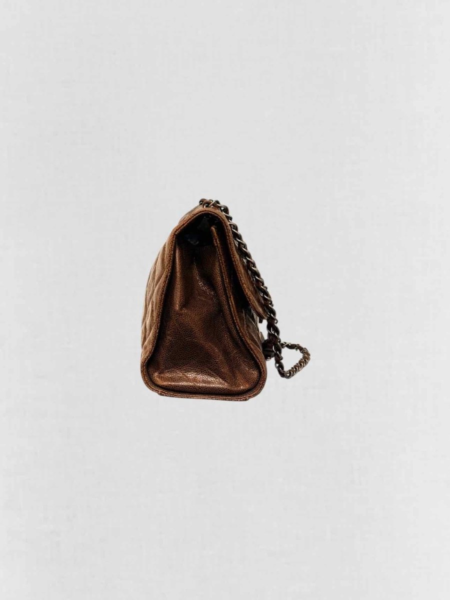 CHANEL Crave Flap Brown Quilted Shoulder Bag