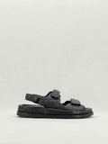 CHANEL Dad Black Quilted Size EU 38.5 Sandals