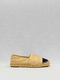 CHANEL Escapade Beige w/ Black Size EU 38 Flat Shoes