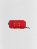 CHANEL Filigree Red Quilted Clutch