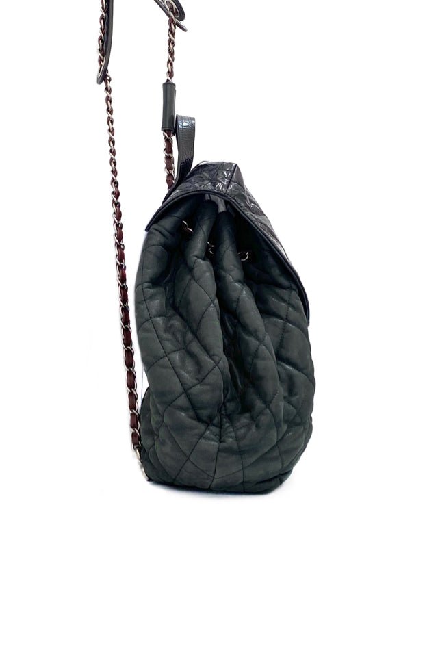 CHANEL Khaki & Black Backpack