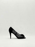 CHANEL Mesh Camellia Black Size EU 38 Pumps