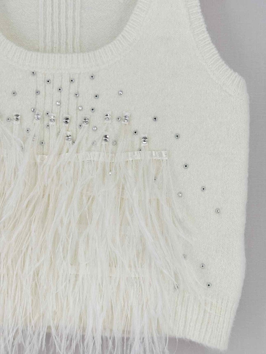 CHANEL Off-white Size US 0 Tank Top