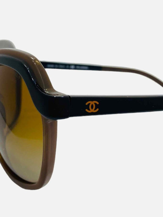 CHANEL Brown & Black Sunglasses