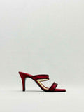 CHANEL Red Size EU 38 Heeled Sandals