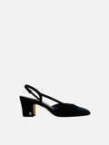 CHANEL Slingback Black Cap Toe Size EU 37 Pumps