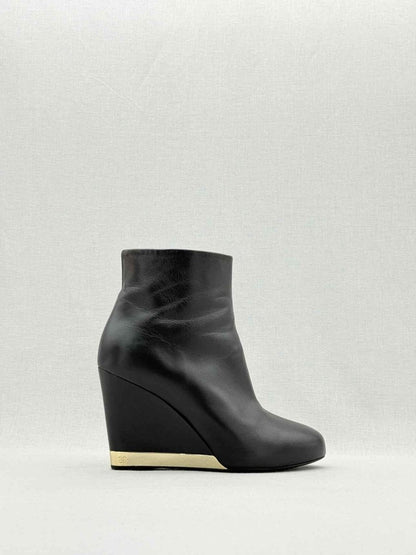 CHANEL Wedge Black Size EU 39 Ankle Boots