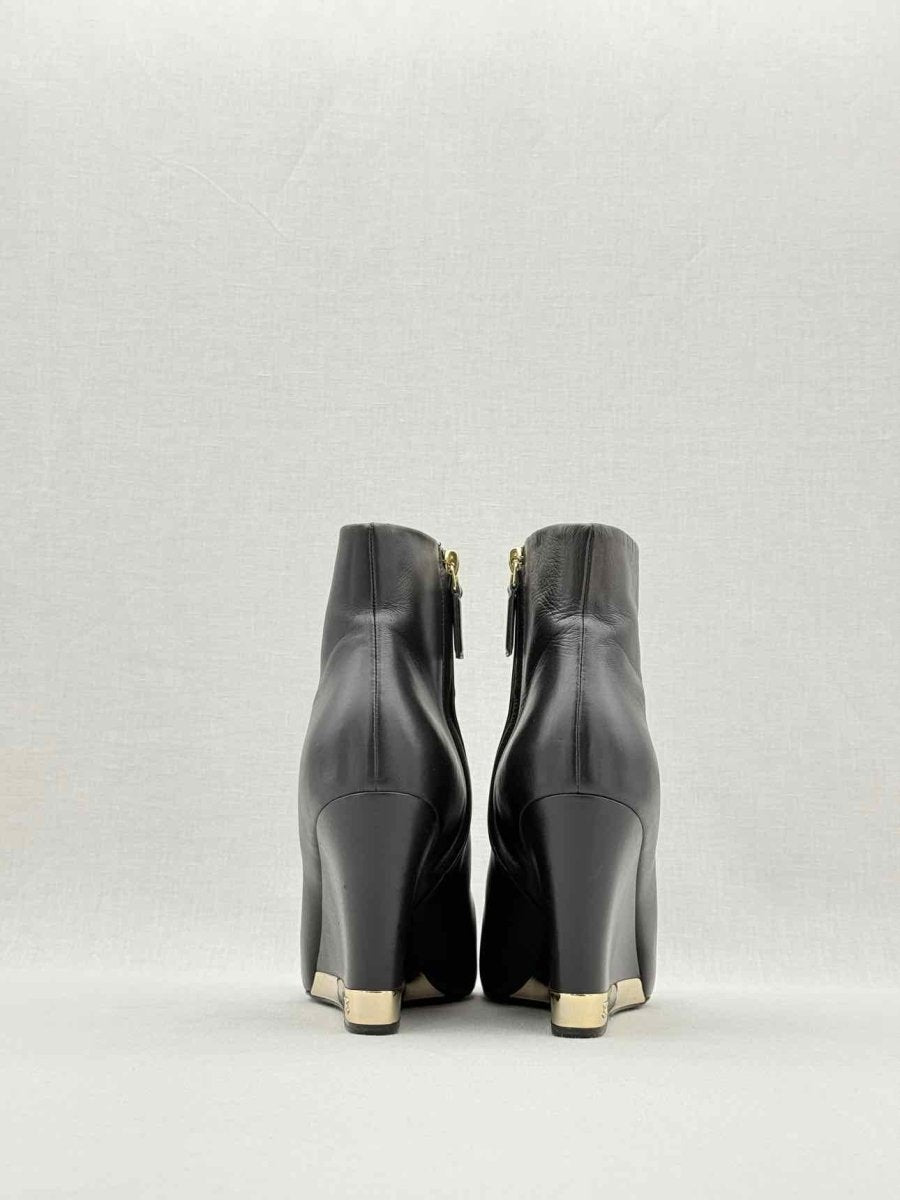 CHANEL Wedge Black Size EU 39 Ankle Boots