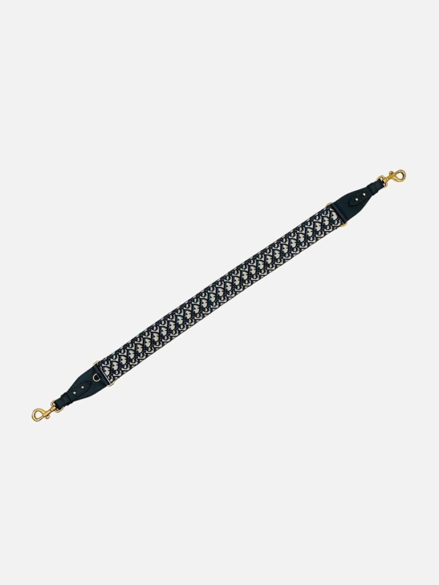 CHRISTIAN DIOR Blue Oblique Bag Strap