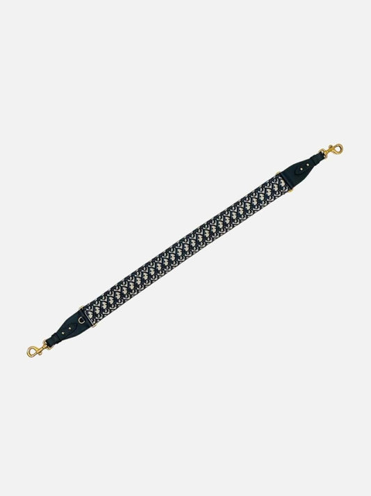 CHRISTIAN DIOR Blue Oblique Bag Strap