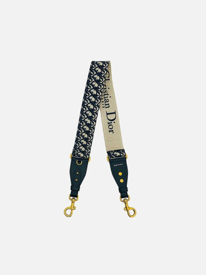 CHRISTIAN DIOR Blue Oblique Bag Strap