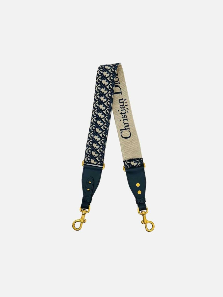 CHRISTIAN DIOR Blue Oblique Bag Strap