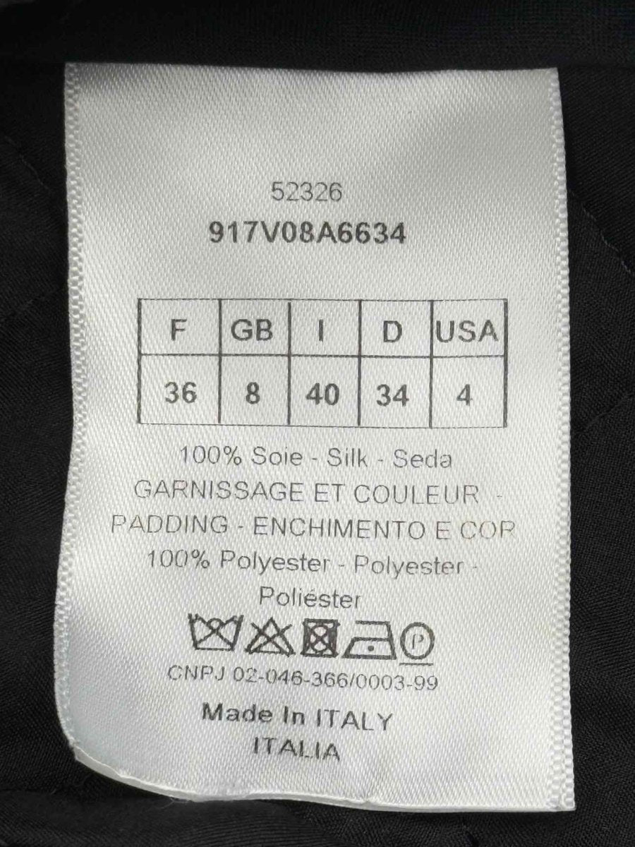 CHRISTIAN DIOR Black Quilted Size US 4 Jacket