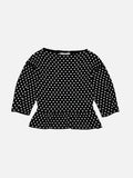 CHRISTIAN DIOR Black & White Size Small Top