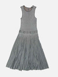 CHRISTIAN DIOR Knit Pleated Size US 12 Midi Dress