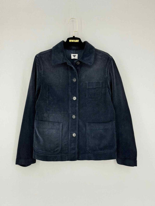 CHRISTIAN DIOR Navy Blue Corduroy Size US 4 Jacket