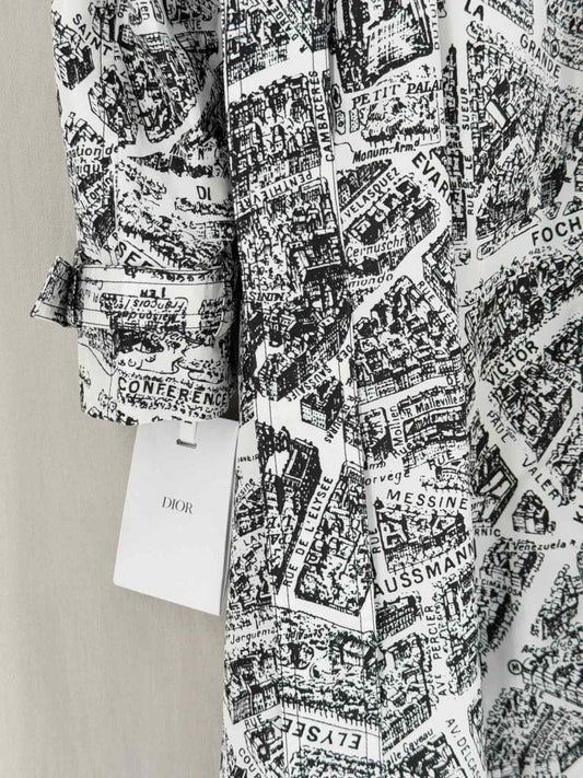 CHRISTIAN DIOR Trench Black & White Size US 2 Coat