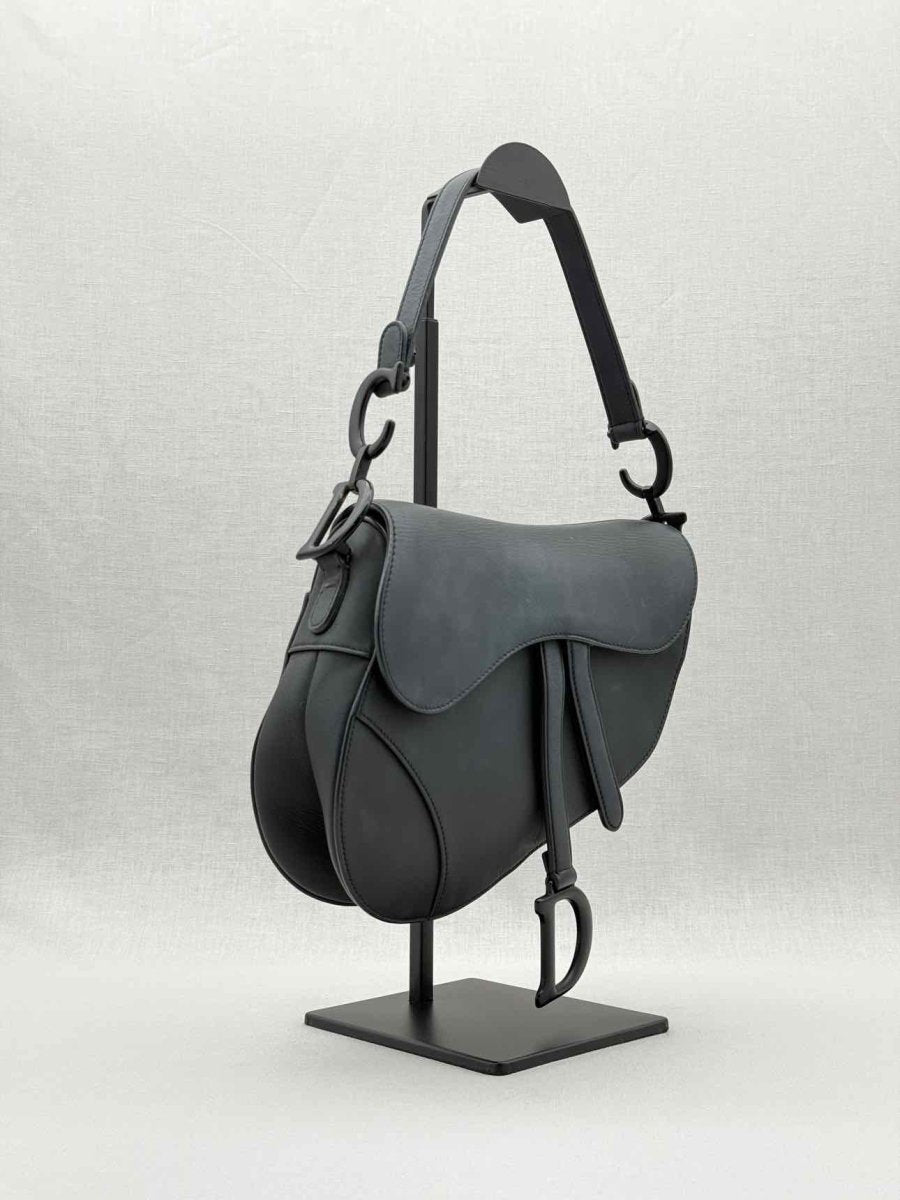 CHRISTIAN DIOR Ultra Matte Black Saddle Bag