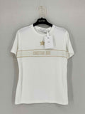 CHRISTIAN DIOR White Logo Size Small T-shirt