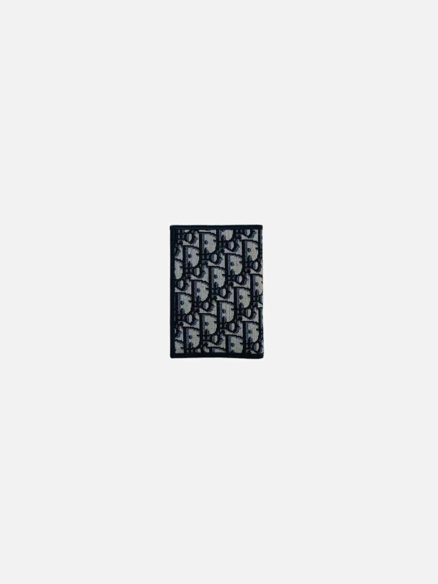 DIOR Blue Oblique Jacquard Passport Holder