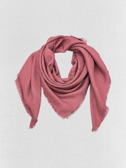 DIOR Burgundy Cannage Scarf