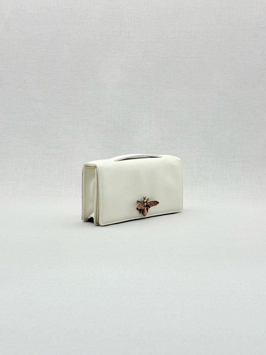 DIOR D-Bee White Clutch