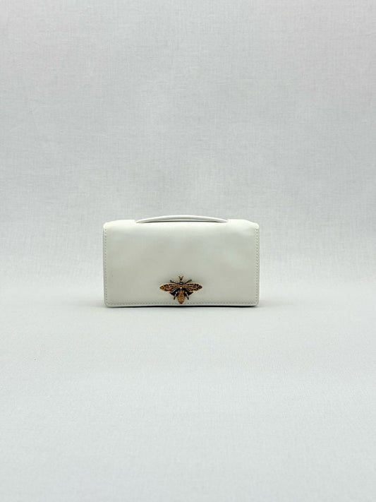 DIOR D-Bee White Clutch