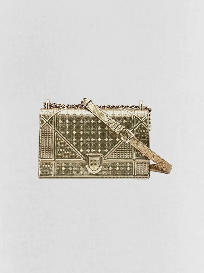 DIOR Diorama Gold Micro Cannage Crossbody