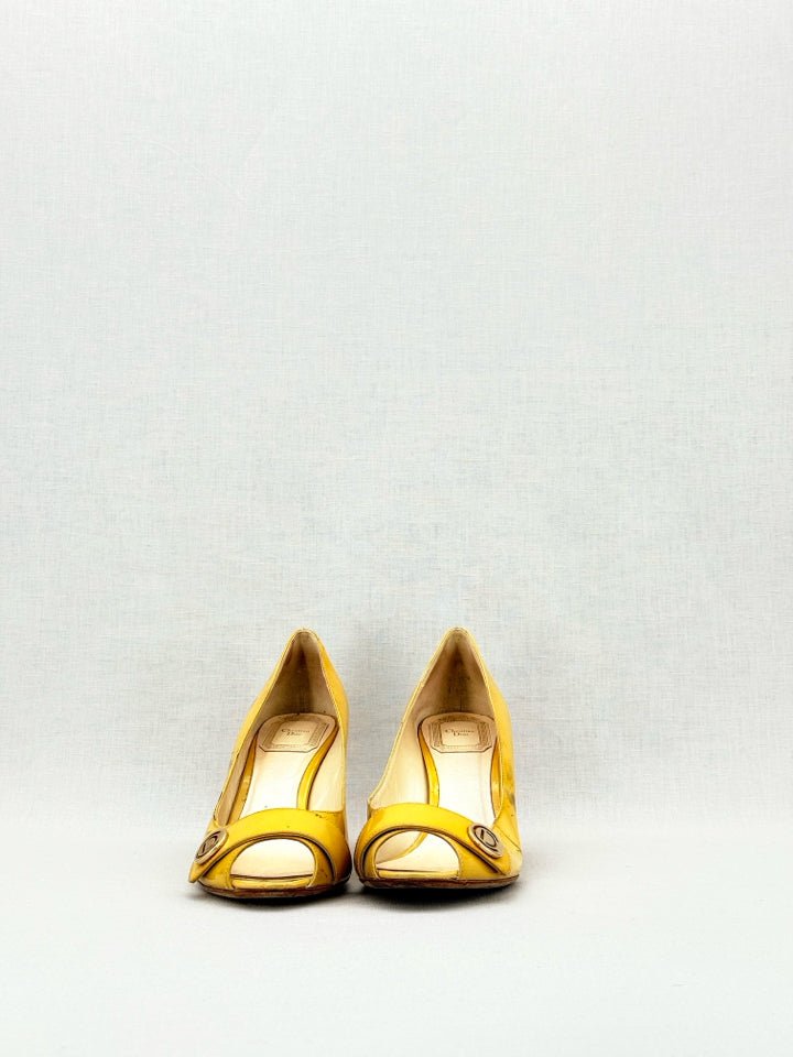 DIOR Open Toe Yellow Size EU 37.5 Pumps