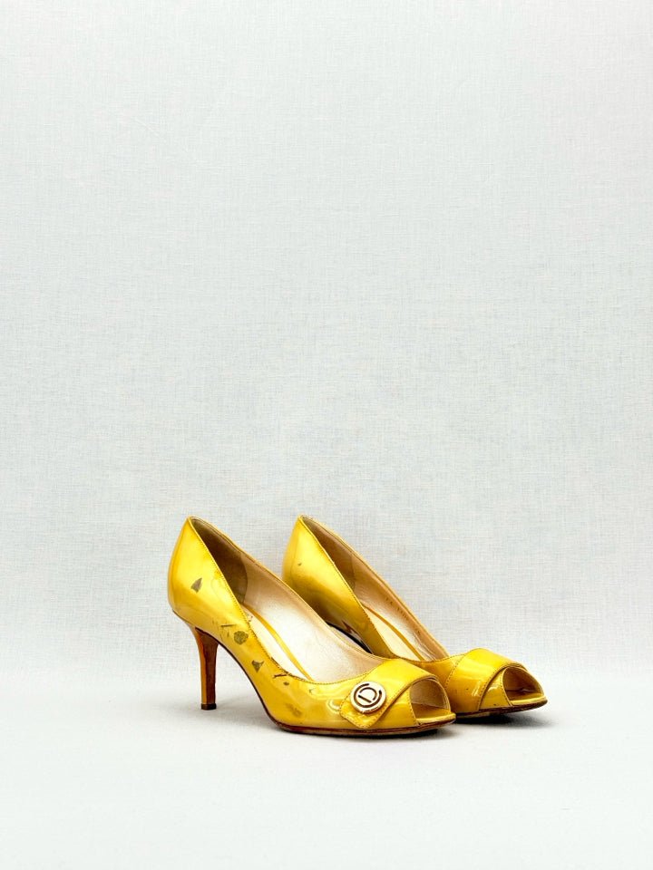 DIOR Open Toe Yellow Size EU 37.5 Pumps