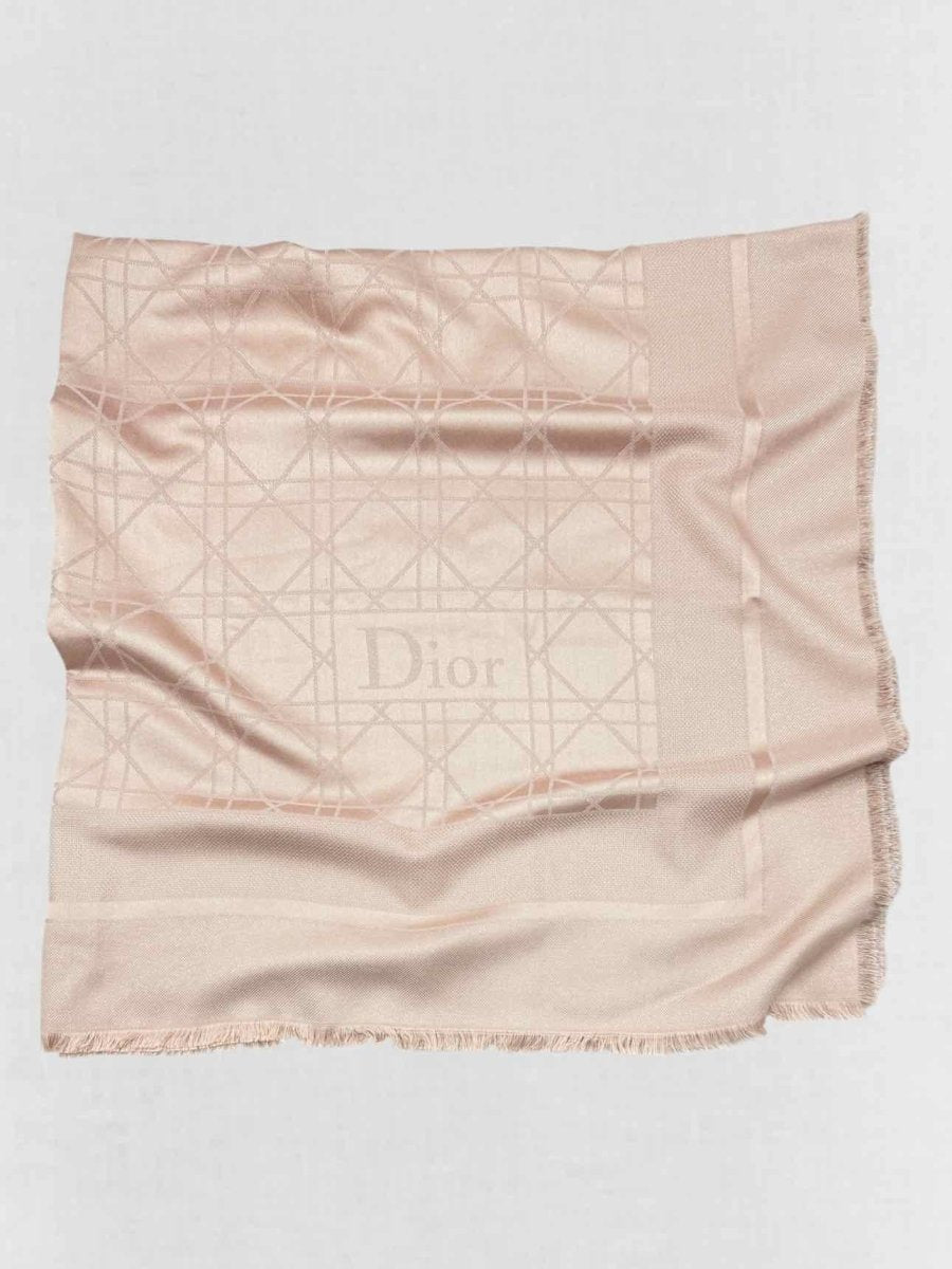 DIOR Pale Peach Cannage Scarf