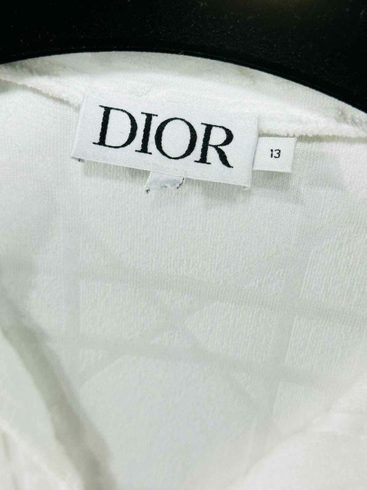 DIOR White & Yellow Ombre Size 13A Shirt
