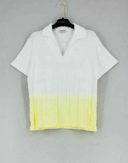 DIOR White & Yellow Ombre Size 13A Shirt