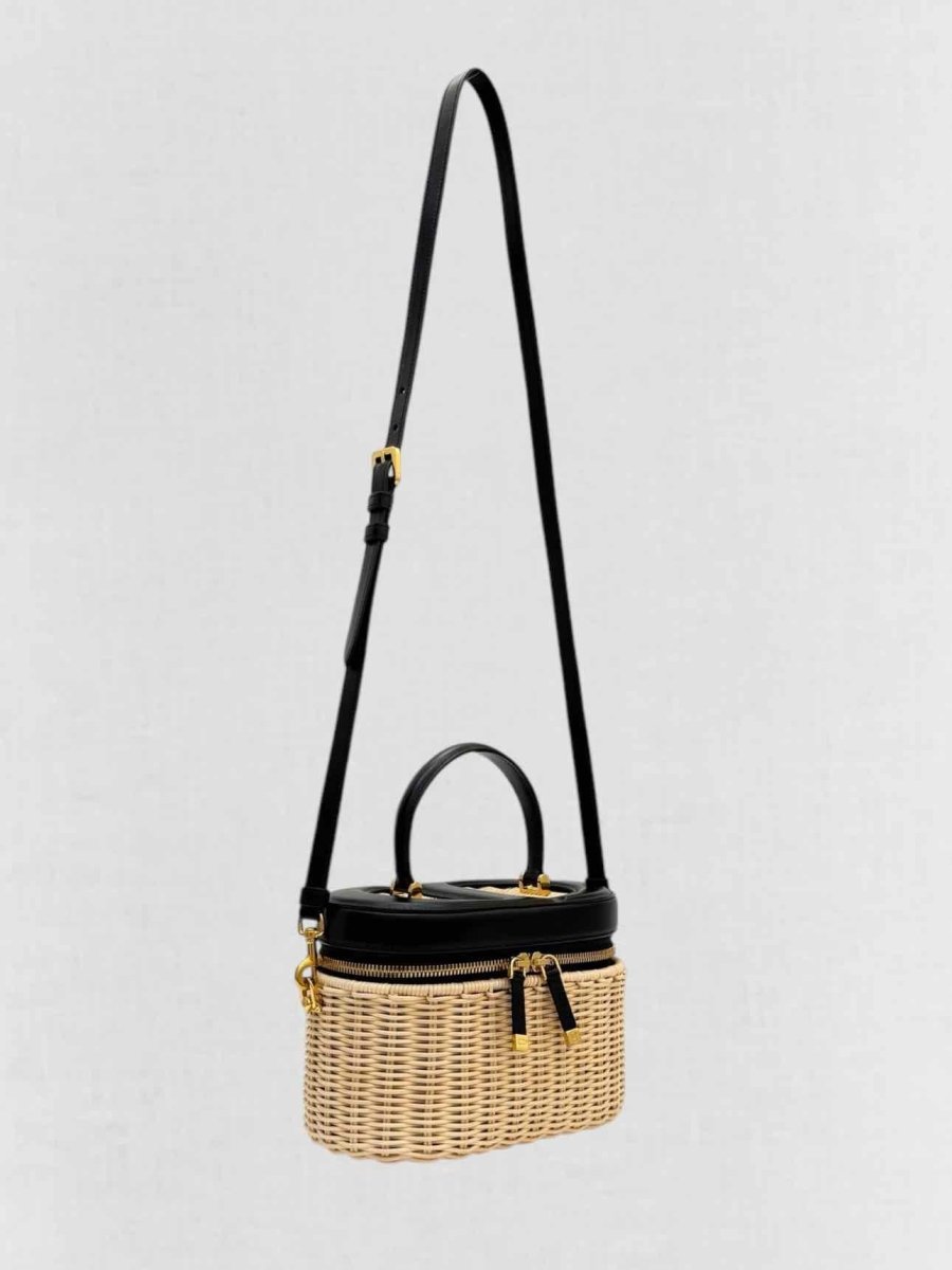 DIOR Wicker CD Black & Beige Top Handle
