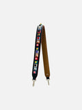 FENDI Rainbow Black Multicolor Bag Strap