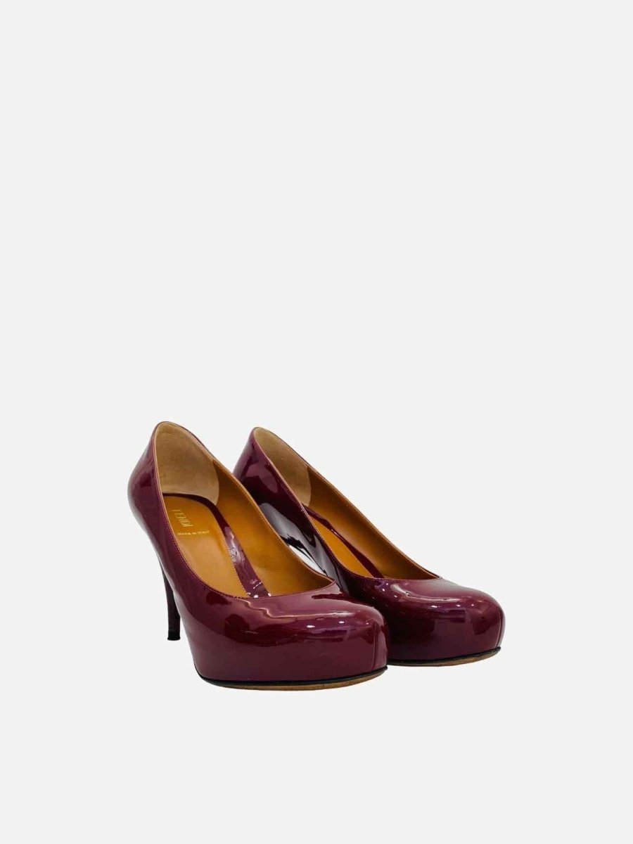 FENDI Ruby Red FF Motif Size EU 39 Pumps