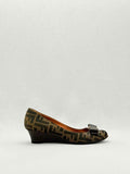 FENDI Wedge Brown FF Zucca Size EU 38 Pumps