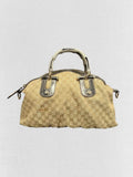 GUCCI Beige & Bronze Guccissima Top Handle