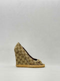 GUCCI Beige Guccissima Size EU 37 Wedges
