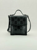 GUCCI Black GG Embossed Crossbody