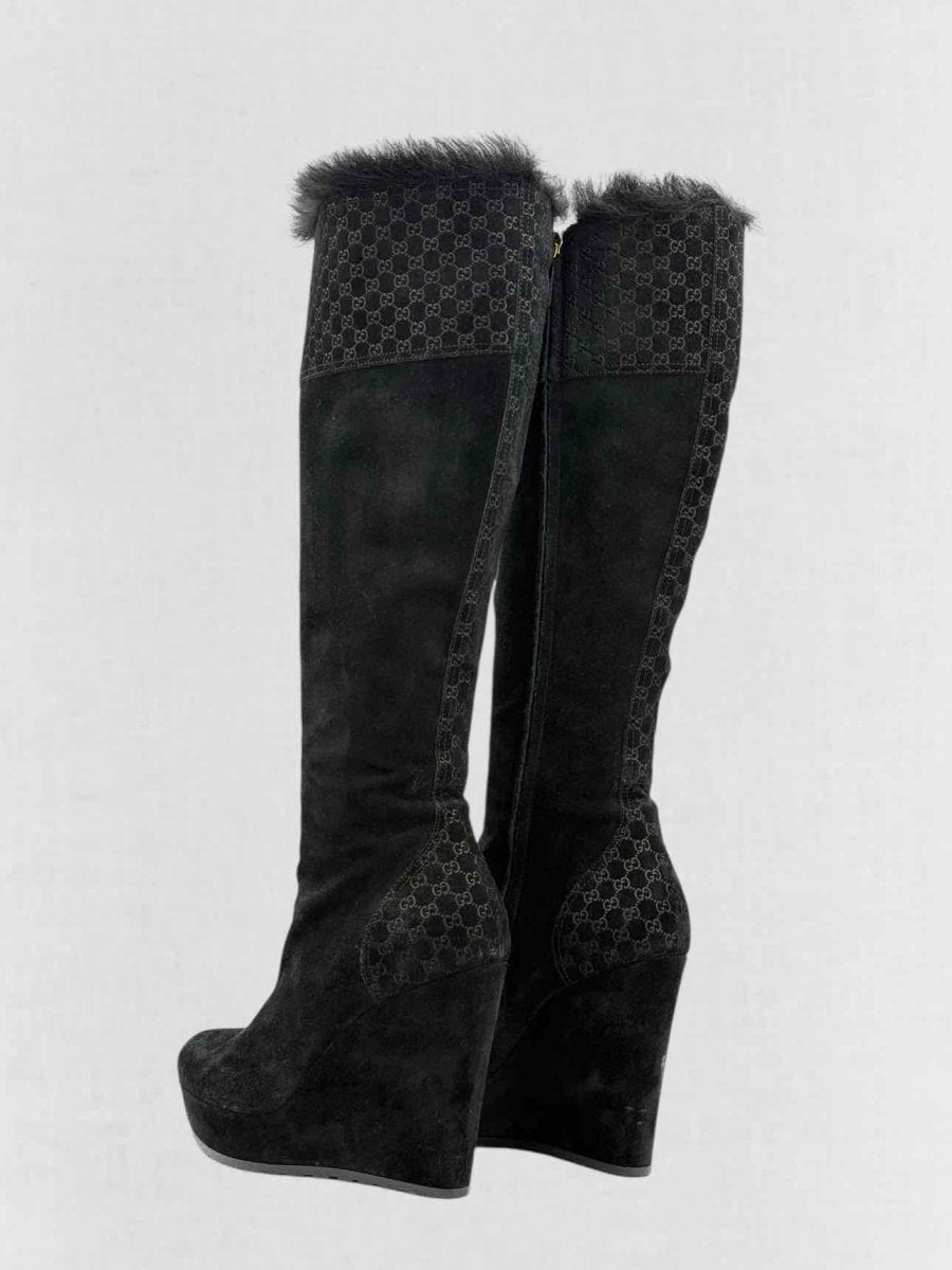 GUCCI Black Size EU 38.5 Knee High Boots