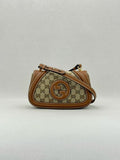 GUCCI Blondie Beige & Brown GG Shoulder Bag