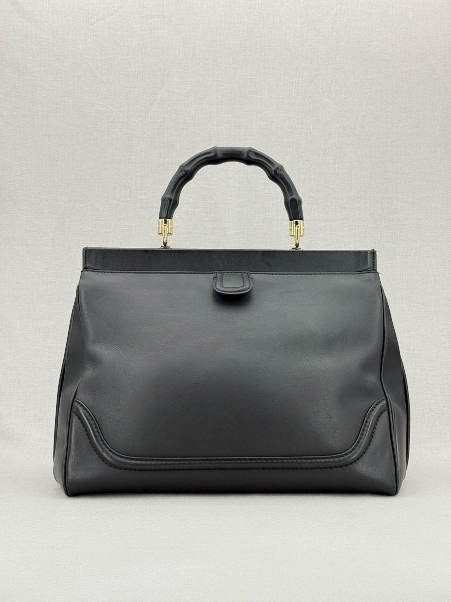 GUCCI Bold Bamboo Black Top Handle