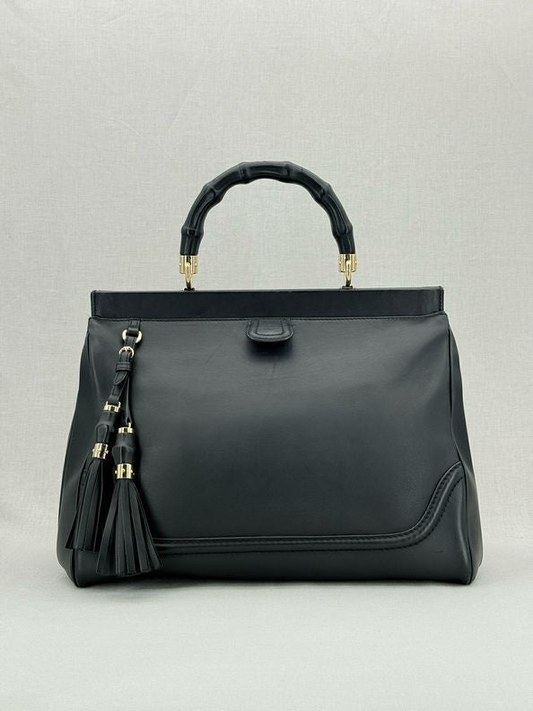 GUCCI Bold Bamboo Black Top Handle