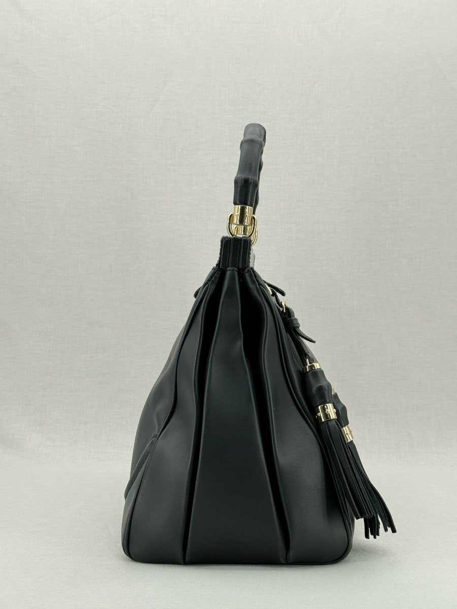 GUCCI Bold Bamboo Black Top Handle